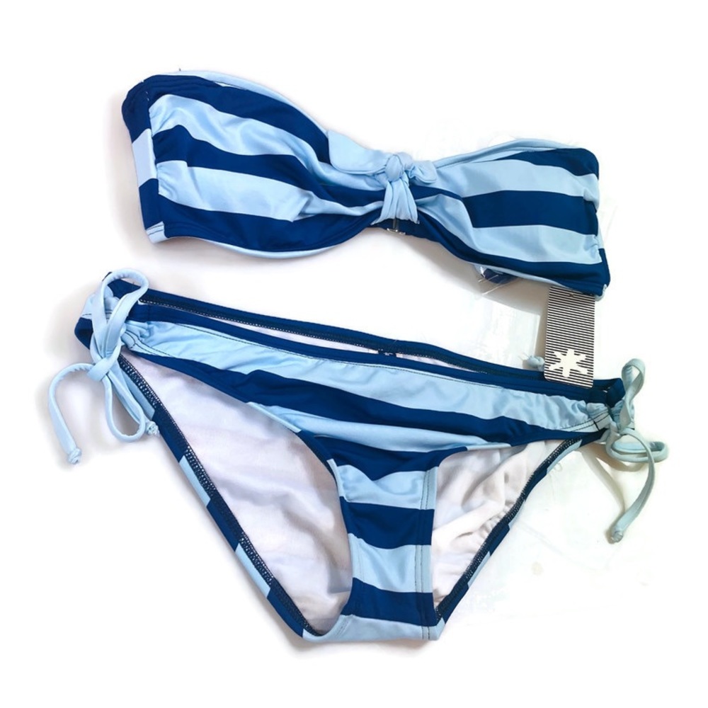 Splendid | NWT Striped Bikini Blue Women’s Large